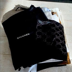 Designer shoe dust bags total of 18